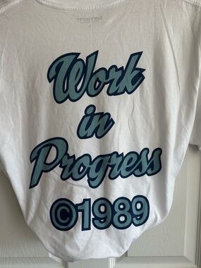 Carhartt White Logo Crewneck Tee with Black Print